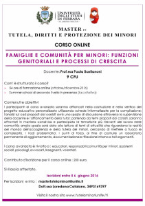 Famiglie e comunità per minori: funzioni genitoriali e processi di crescita