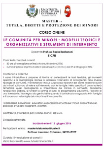 Comunità per minori - corso online base